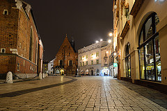 обои Краков, улица, ночь