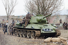 обои Т-34-76 и советская пехота
