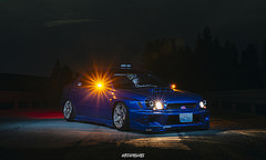 обои огни, вспышки, Subaru Impreza
