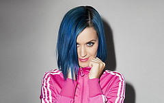 обои Katy Perri с синими волосами