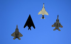 F-22, F-117, F-4, F-15