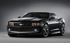 обои черный Chevrolet Camaro